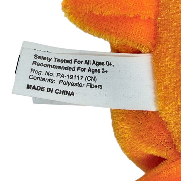 Toy Works Small 8 Inch Orange Plush Turtle Soft Stuffed Animal Toy - Picture 4 of 5